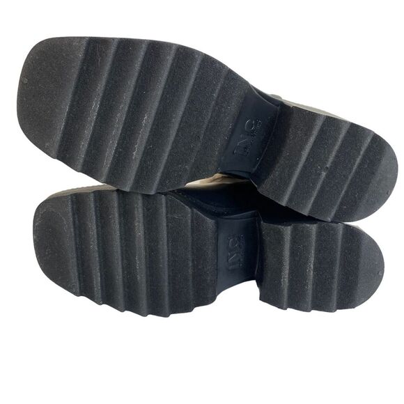 INC Eadin Ankle Bootie Faux Leather Faux Fur Trim Zipper Boots Womens Size 9 - Picture 13 of 16